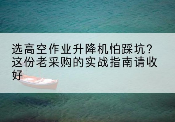 百色高空作业升降机厂家推荐-选高空作业升降机怕踩坑？这份老采购的实战指南请收好
